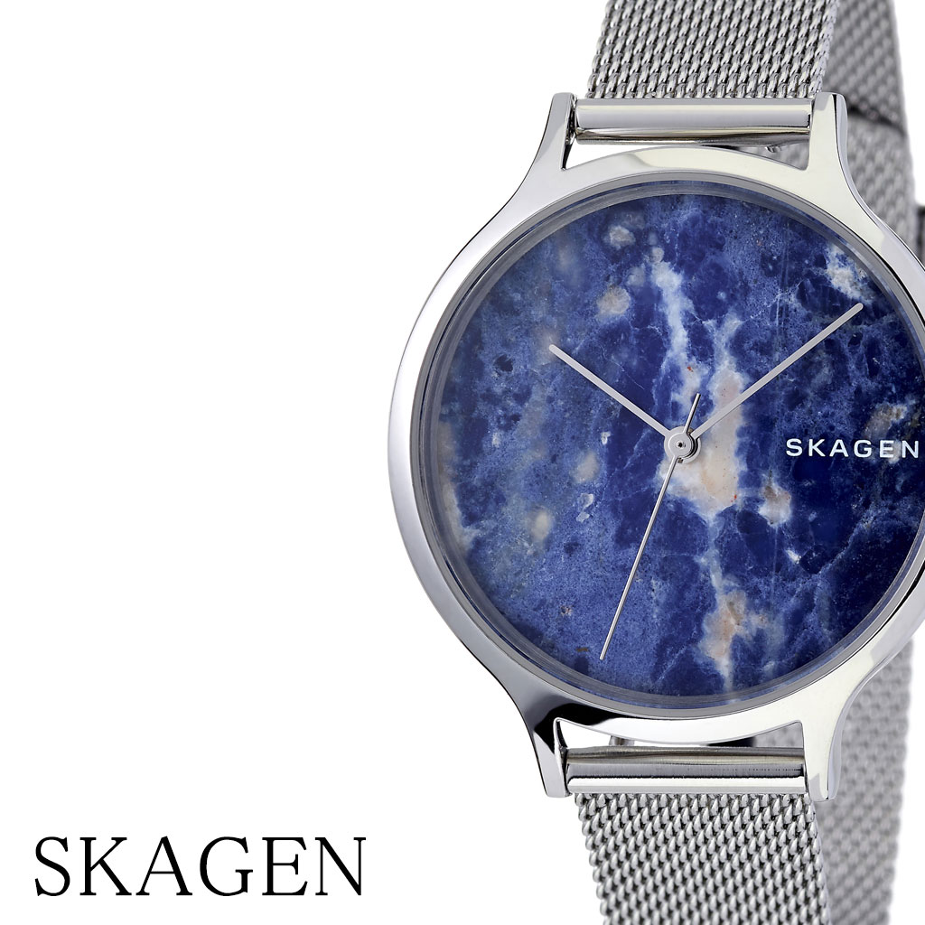 スカーゲン 腕時計 SKAGEN 時計 SKAGEN腕時計 スカーゲン時計 アニタ ANITA レディース ブルー SKW2718 人気 お洒落 流行 ラウンド アナログ 大理石 シンプル カジュアル ブランド ファッション プレゼント ギフト