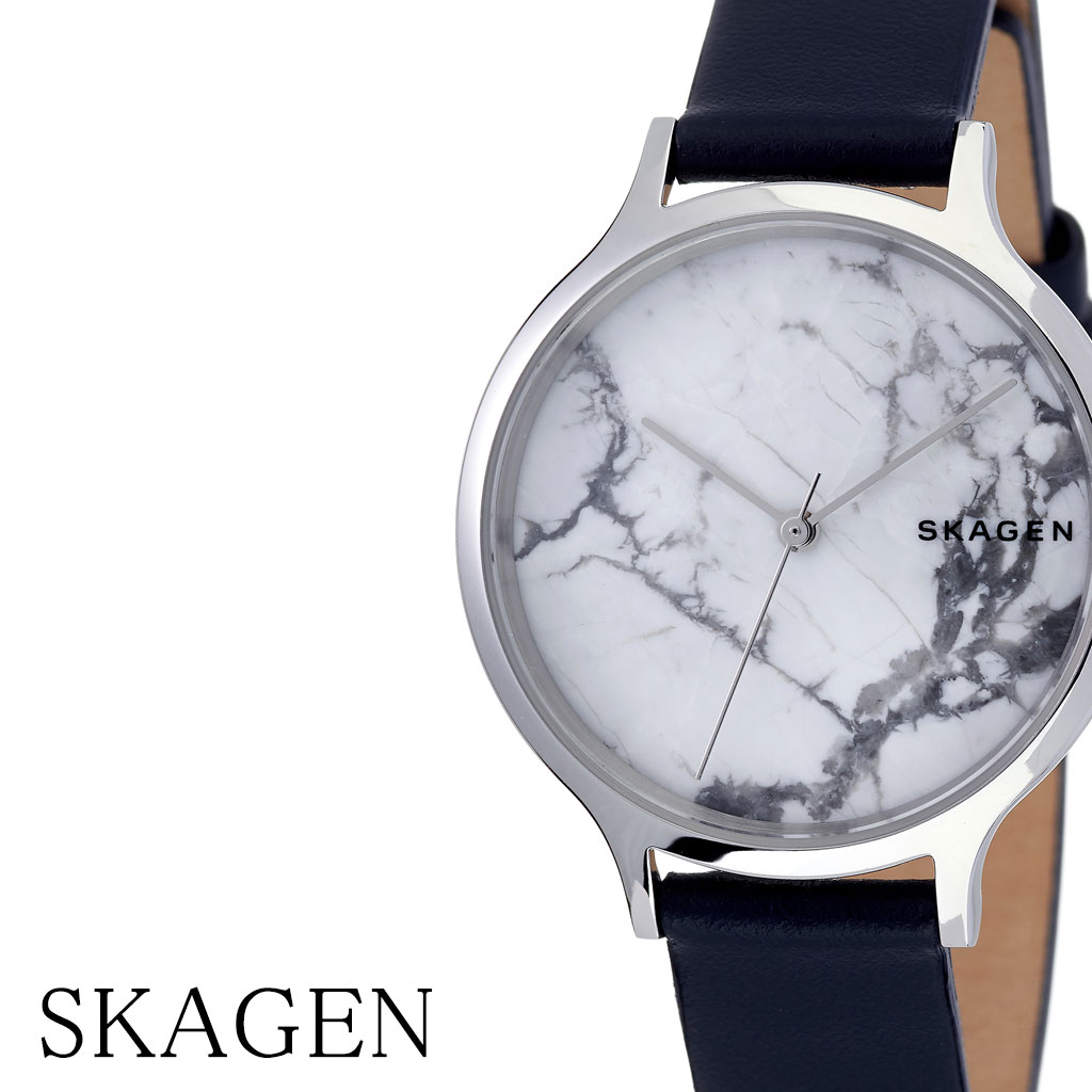 スカーゲン 腕時計 SKAGEN 時計 SKAGEN腕時計 スカーゲン時計 アニタ ANITA レディース ホワイト SKW2719 人気 お洒落 流行 ラウンド アナログ 大理石 シンプル カジュアル ブランド ファッション プレゼント ギフト