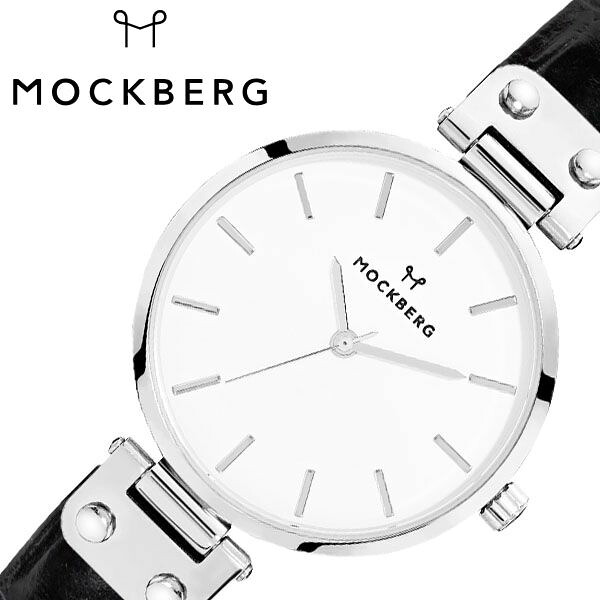モックバーグ 腕時計 MOCKBERG 時計 Original レディース ホワイト MO121 正規品 人気 ブランド 女性用 彼女 妻 嫁 上品 かわいい 薄型 アクセサリー シンプル 革 シルバー プレゼント ギフト