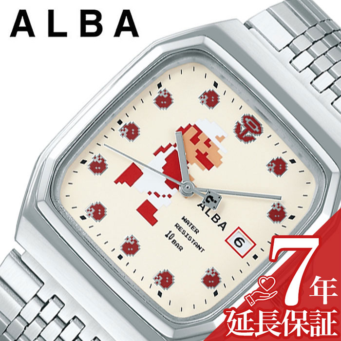 楽天市場 当日出荷 スーパーマリオコラボ 限定 セイコー Seiko アルバ Alba レトロマリオ ホワイト Acck421 人気 ファミコン キャラクター カレンダー メンズ レディース ユニセックス 時計 腕時計 プレゼント ギフト 新生活 腕時計専門店ハイブリッドスタイル