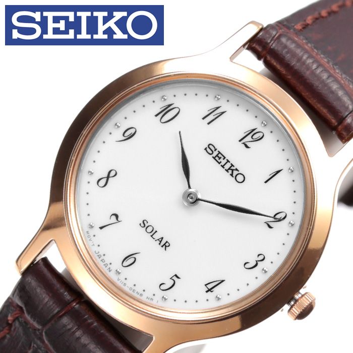 セイコー 腕時計 レディース ソーラー Seiko 時計 ホワイト Sup372p1 新作 人気 ブランド 防水 高級 革ベルト レザー 可愛い かわいい 小さめ 海外 限定 シンプル アンティーク レトロ オシャレ おすすめ 仕事 プレゼント ギフト 新社会人 Sale 72 Off