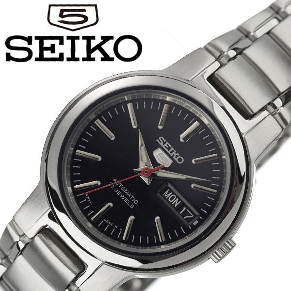 全国宅配無料 セイコー 腕時計 Seiko 時計 セイコーファイブ Seiko5 レディース 腕時計 ブラック Syme43k1 人気 ブランド おすすめ 防水 ステンレス ベルト カレンダー 逆輸入 限定 社会人 仕事 スーツ 彼女 妻 大人 上品 プレゼント ギフト