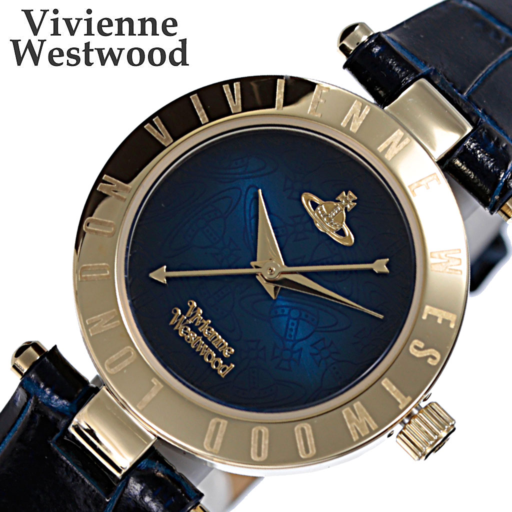 ヴィヴィアンウエストウッド 腕時計 VivienneWestwood 時計 レディース ブルー VV092NVNV 人気 ブランド 防水 ビビアン ウェストウッド レザー ベルト カジュアル 上品 クラシカル レトロ オシャレ 可愛い スーツ 仕事 プレゼント ギフト