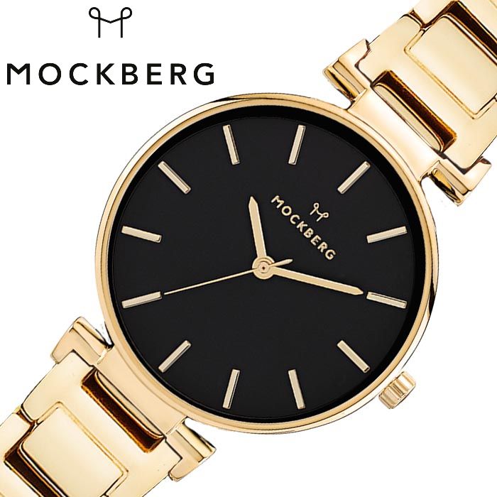 モックバーグ 腕時計 MOCKBERG 時計 オリジナル 28 Original レディース ブラック MO628 正規品 人気 ブランド ステンレス メタル ベルト シンプル シック 大人 かわいい クラシック 流行り アクセ 大学生 仕事 彼女 妻