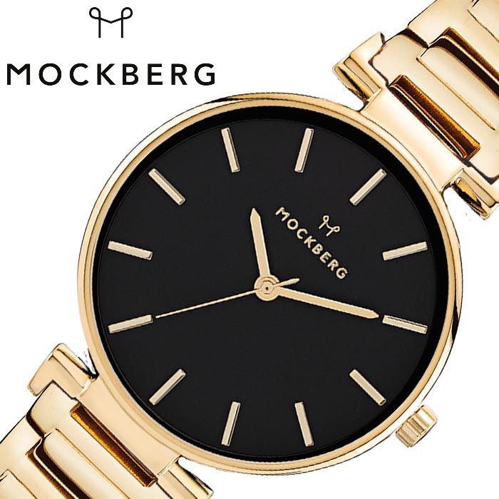 モックバーグ 腕時計 MOCKBERG 時計 オリジナル 38 Original レディース ブラック MO640 正規品 人気 ブランド ステンレス メタル ベルト シンプル シック 大人 かわいい おしゃれ 流行り アクセ 大学生 仕事 彼女 妻 ギフト