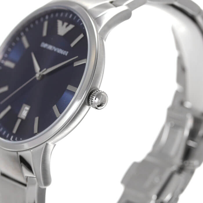 新品本物 Emporio Armani 腕時計 エンポリオ アルマーニ 時計 レナート Renato メンズ 腕時計 ブルー Ar 人気 ブランド ファッション カジュアル フォーマル スーツ ビジネス カレンダー シンプル プレゼント ギフト 代引不可 Mersinortadogu Com Tr