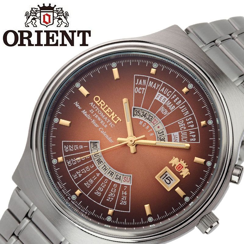 楽天 オリエント 腕時計 Orient 時計 メンズ ブロンズ Orw Feupw ブランド 人気 海外モデル 防水 万年カレンダー マルチイヤーカレンダー マルチカレンダー レトロ オートマチック 自動巻き 自動巻 機械式 メタル ベルト カレンダー ビジネス 仕事 スーツ 誕生