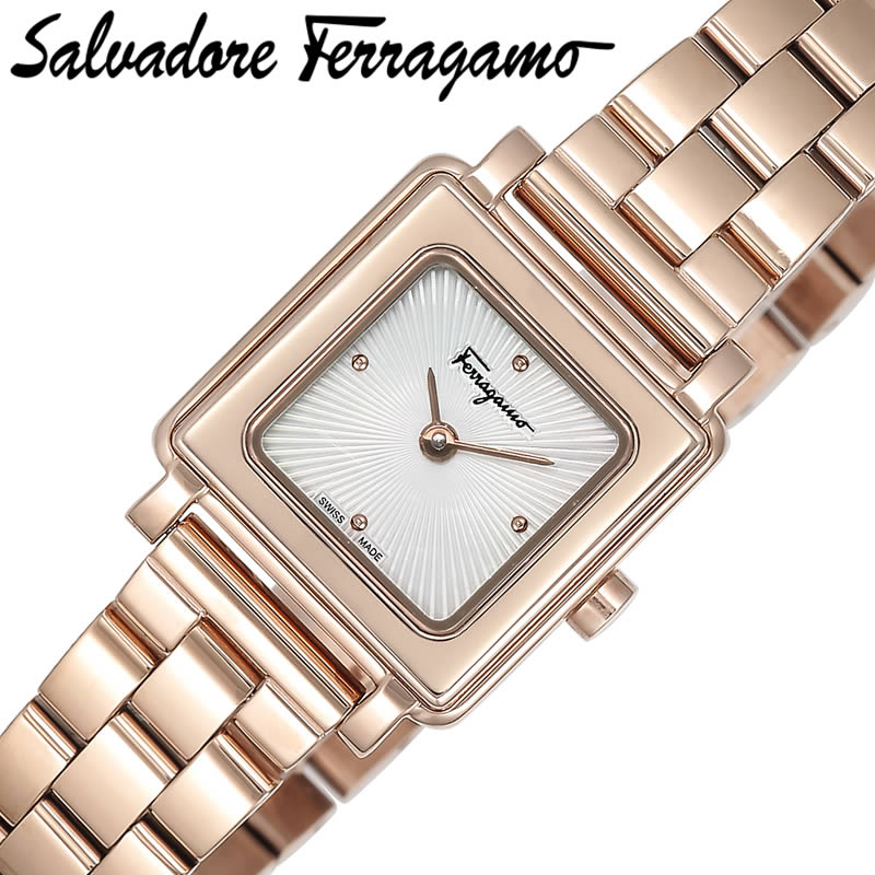 人気デザイナー 時計 サルバトーレフェラガモ 腕時計 Ferragamo Salvatore スクエア プレゼント ギフト 恋人 彼氏 仕事 就職 ビジネス ドレス フォーマル クラシック ベルト メタル かっこいい 大人 ブランド 高級 おすすめ 人気 Sfby ホワイト 腕時計