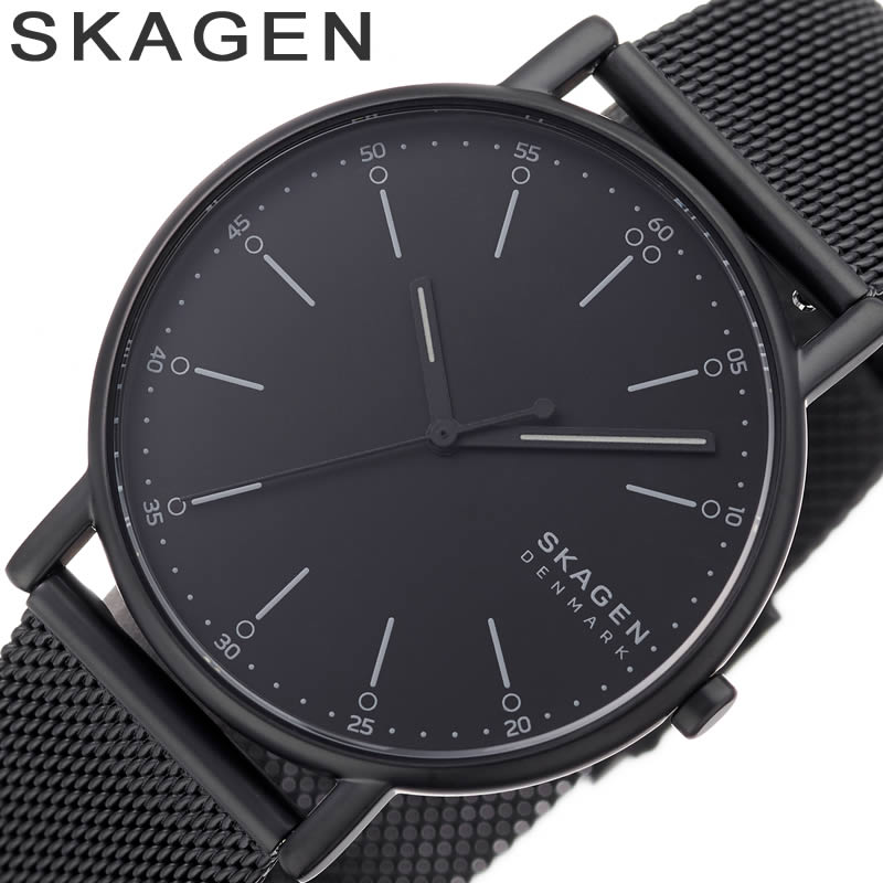 SKAGEN 腕時計 スカーゲン 時計 シグネチャー SIGNATUR ユニセックス ブラック SKW6579 人気 お洒落 北欧 ラウンド アナログ シンプル カジュアル ブランド ファッション ギフト プレゼント