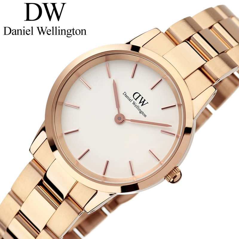 ポイント10倍 Danielwellington 腕時計 ダニエルウェリントン 時計 アイコニック リンク ローズ 32mm Iconic Link Rose レディース 腕時計 ホワイト Dw 北欧 Dw ペアウォッチ カップル シンプル ラウンド クラシック 上品 モダン プレゼント ギフト 大流行