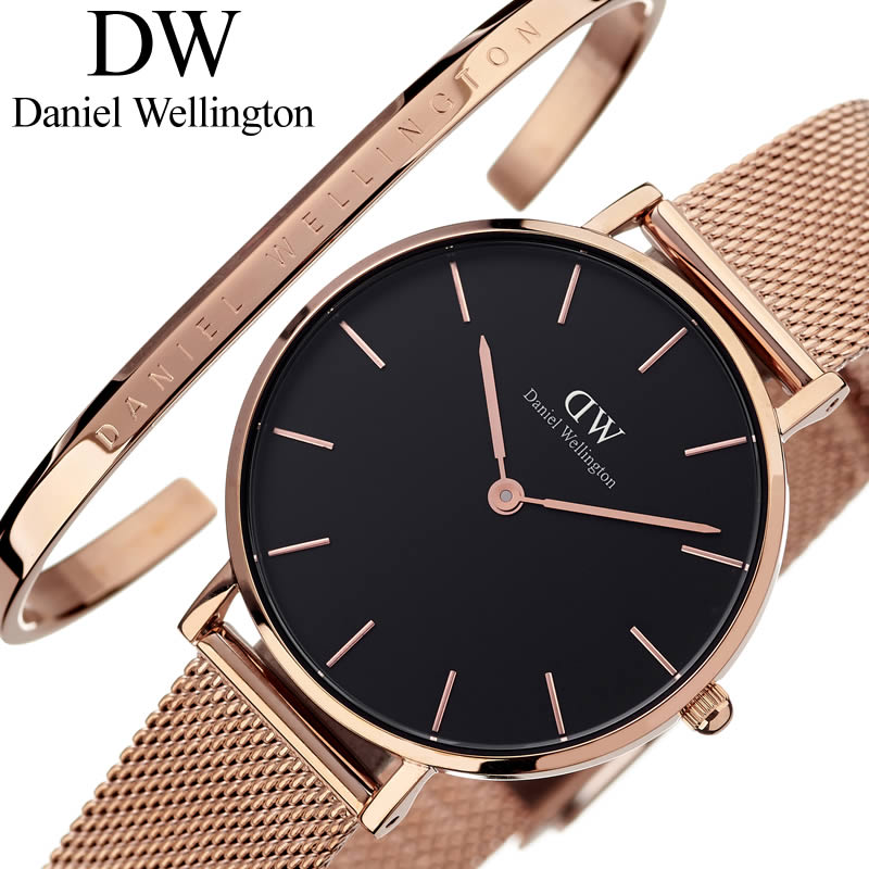 売り切れ必至 Danielwellington 腕時計 ダニエルウェリントン 時計 プチ メルローズ ローズ 32mm Petite Melrose Rose レディース 腕時計 ブラック Dw 北欧 Dw ペアウォッチ カップル シンプル ラウンド クラシック 上品 モダン プレゼント ギフト