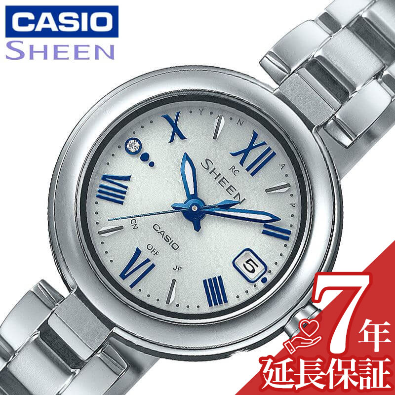 【最大9,900円引き】【20％OFF】 カシオ 電波 ソーラー 腕時計 CASIO 時計 シーン SHEEN 女性 向け レディース クォーツ SHW-7100TD-7AJF かわいい 華奢 小ぶり 小さめ 人気 おすすめ おしゃれ ブランド 記念日 誕生日 プレゼント ギフト｜腕時計専門店ハイブリッドスタイル