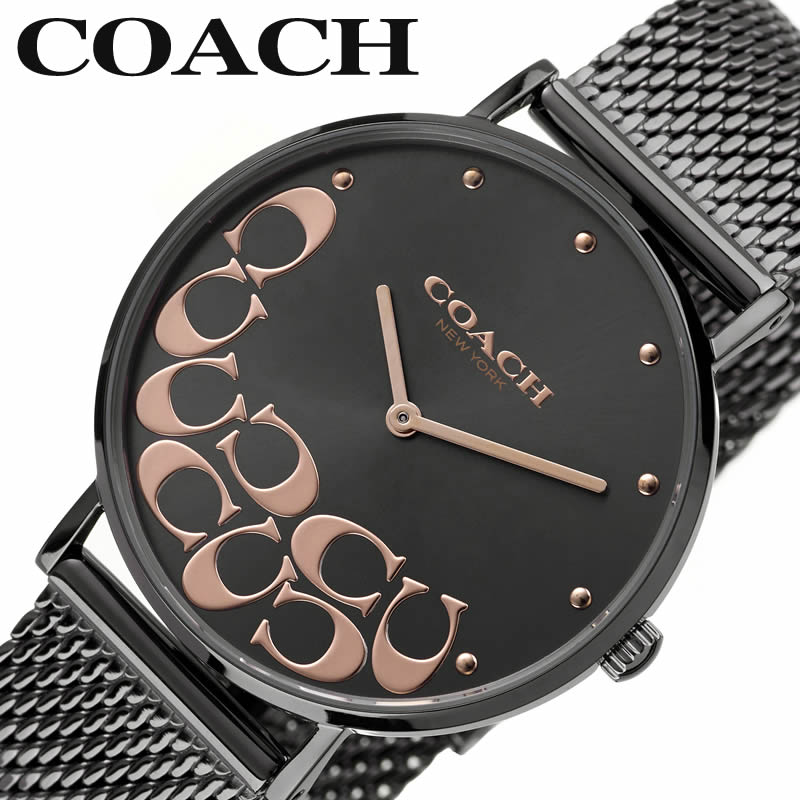 【最大2,431円引き】【10%OFF】 コーチ 腕時計 COACH 時計 ペリー PERRY レディース ブラックグレー クォーツ ブランド 14503825 人気 おすすめ おしゃれ プレゼント ギフト|腕時計専門店ハイブリッドスタイル