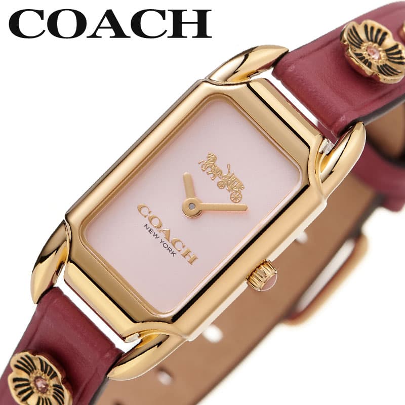 COACH コーチ 腕時計 ケイディ ピンク コーチ 腕時計 手表 小さめ レディース 母の日 ケイディ 長方形 四角