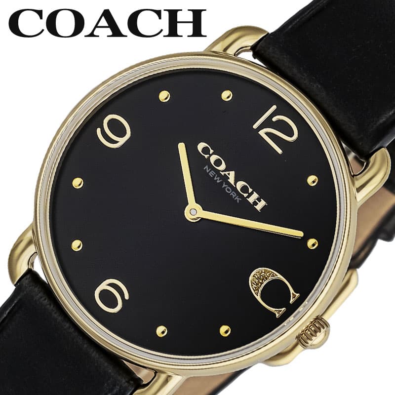 【楽天市場】コーチ 腕時計 COACH 時計 エリオット ELLIOT レディース 腕時計 ブラック レザー 牛革 革 革製 シンプル きれい