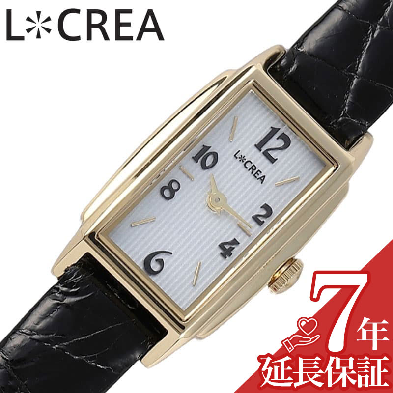 ルクレア 腕時計 LCREA 時計 レクタングル レディース ゴールド ソーラー ビジネス 女性 電池交換不要 日本製 可愛い かわいい ファッション レディースファッション エレガンス 人気 おすすめ おしゃれ ブランド プレゼント ギフト LC2002-GPCBK