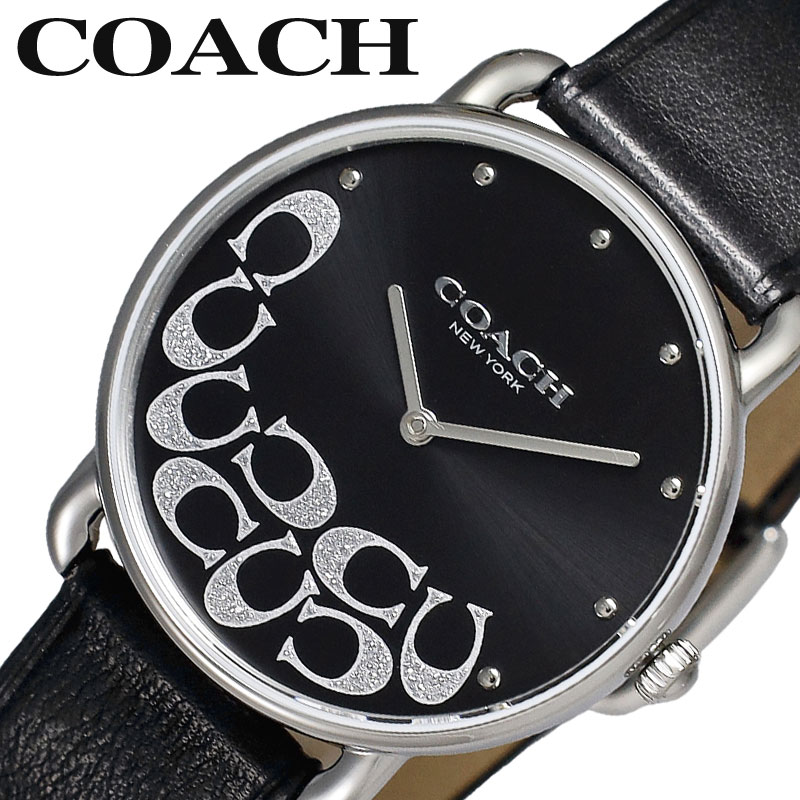 コーチ 腕時計 COACH 時計 エリオット ELLIOT レディース 革ベルト レザー ブラック 仕事 ビジネス スーツ フォーマル ファツション 誕生日 記念日 お祝い 就活 就職祝い 14504336 人気 定番 おすすめ おしゃれ ブランド 女性 プレゼント ギフト 彼女 妻 嫁 さん 奥さん 娘