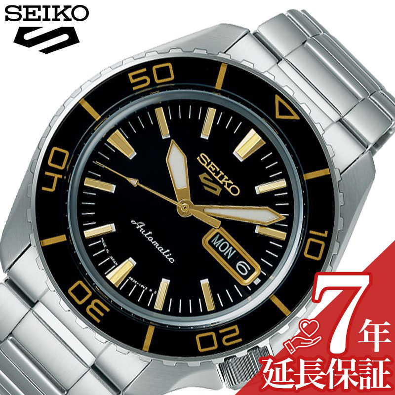 セイコー 腕時計 SEIKO 時計 メンズ 男性 黒 ブラック 機械式 5 sports ファイブ メタル メタルバンド ステンレス 日付 曜日 カレンダー アナログ 自動巻き 手巻き 日本製 ゴールド シンプル メカニカル スタンダード SBSA261 おすすめ おしゃれ ブランド プレゼント