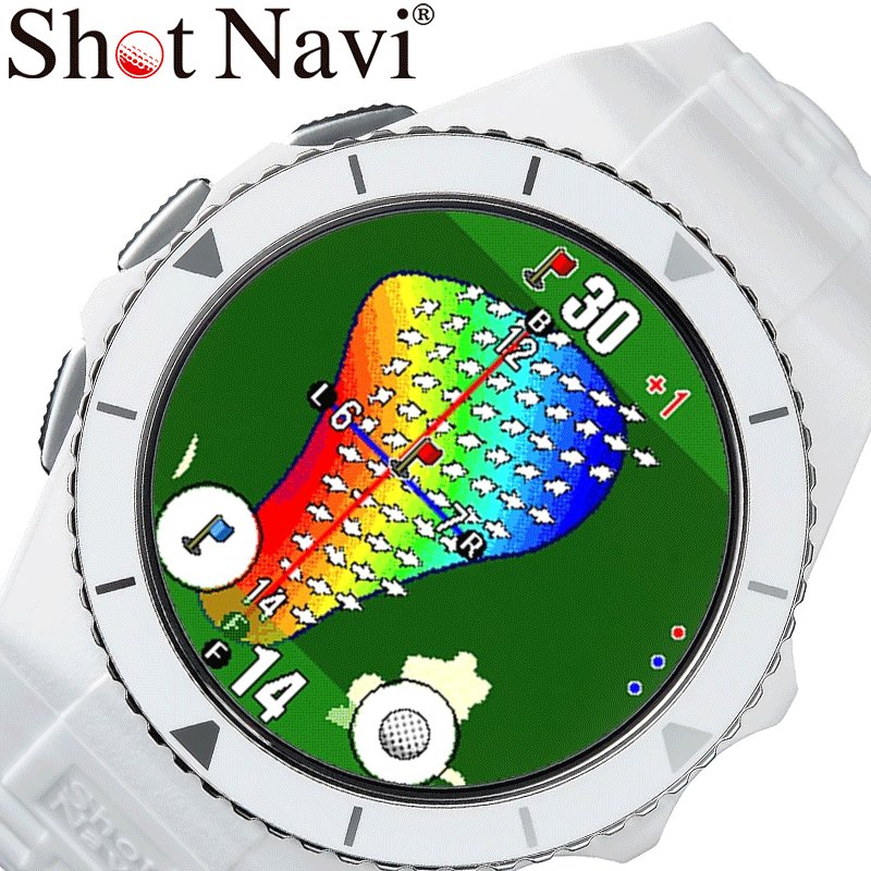 ショットナビ　エクシード　ホワイト GPSナビ 楽天市場】ショットナビ 腕時計 Shot Navi 時計 エクシード