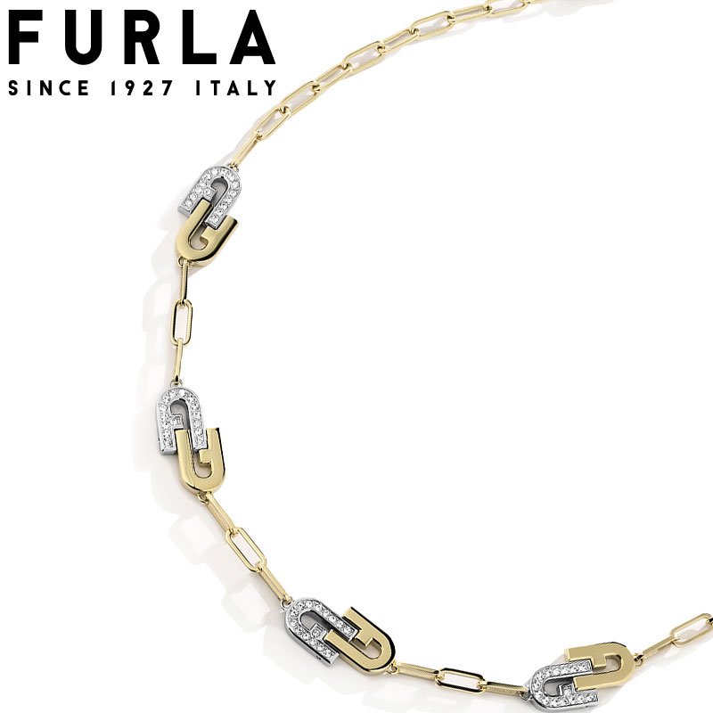 【国内即納】FURLA CHAINED LOGO FJ0922NTU ネックレス フルラ アクセサリー FURLA ネックレス チェーンロゴ CHAINED