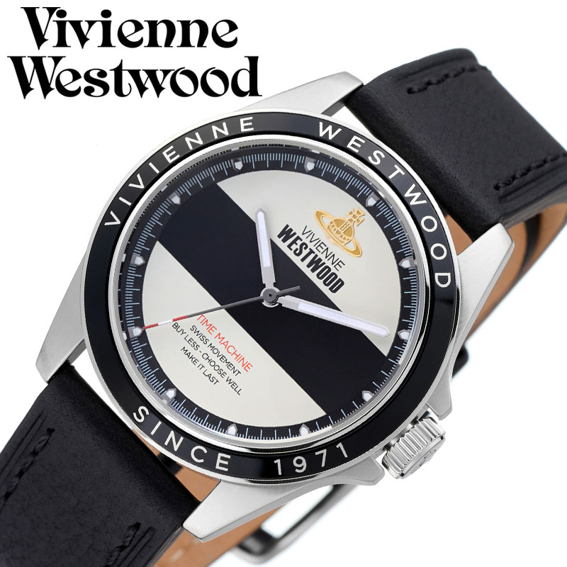 ヴィヴィアン ウエストウッド 腕時計 Vivienne Westwood 時計 ブラックウォール The Blackwall メンズ 腕時計 レザー 革ベルト ホワイト×ブラック クォーツ VV293BKBK かっこいい 彼氏 息子 人気 おすすめ おしゃれ ブランド プレゼント ギフト