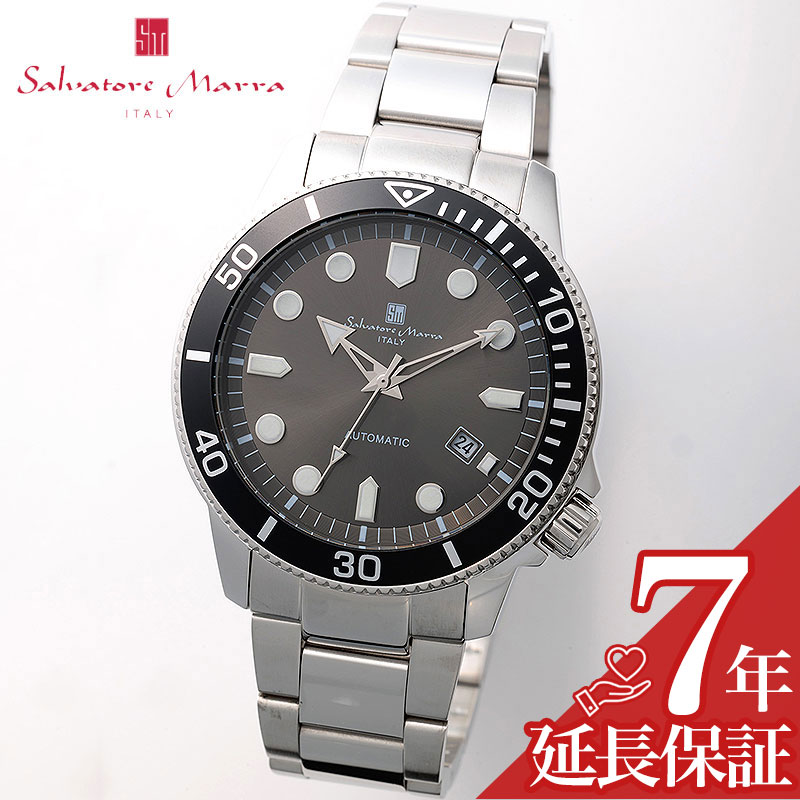 【最大38,999円引き】【61%OFF】 サルバトーレマーラ 腕時計 SalvatoreMarra 時計 メカニカル メンズ 男性 グレー 機械式 自動巻き ダイバーズ デザイン SM24105-SSGY 大きい ビジネス 仕事用 人気 おすすめ おしゃれ ブランド プレゼント ギフト かっこいい 高級感|腕時計専門店ハイブリッドスタイル