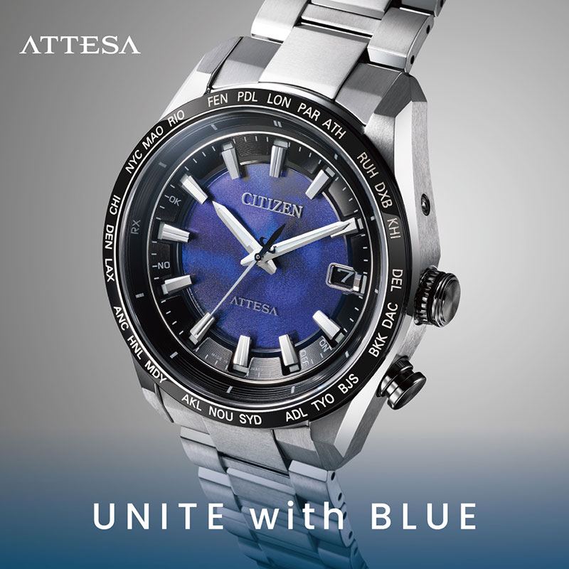 【最大31,900円引き】【20％OFF】 シチズン 腕時計 CITIZEN 時計 アテッサ エコ・ドライブ電波時計 ダブルダイレクトフライト ACT Line ATTESA UNITE with BLUE メンズ ブルー 電波 ソーラー CB0288-65L チタン 金属アレルギー 軽い 人気 おすすめ おしゃれ ブランド｜腕時計専門店ハイブリッドスタイル