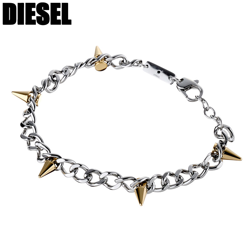 ディーゼル ブレスレット DIESEL DX1453931 メンズ 男性 アクセサリー アクセ シルバー ゴールド ブランド シンプル ステンレススティール 大人 人気 おすすめ おしゃれ 彼氏 父 お父さん 旦那 夫 友達 社会人 大学生 高校生 中学生 息子 甥 プレゼント 9,394円