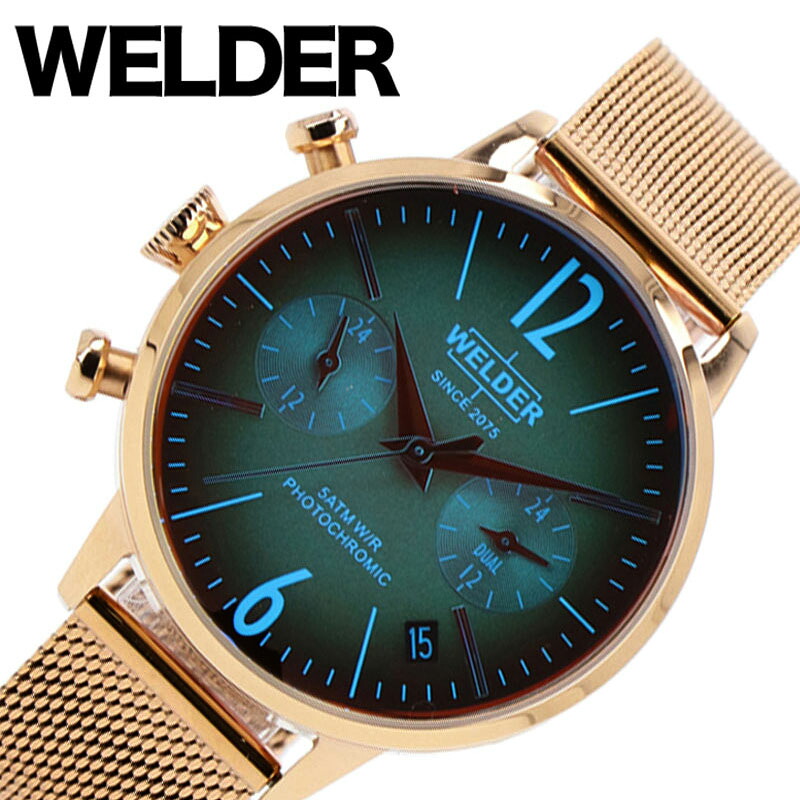 【最大38,500円引き】【79％OFF】 ウェルダー 腕時計 WELDER 時計 ムーディー Moody ユニセックス グリーン系 （偏光ガラス） WWRC715 人気 おすすめ おしゃれ 光沢感 光映え 光彩 高級感 華やかさ ファッション ビジネス ブランド プレゼント ギフト｜腕時計専門店ハイブリッドスタイル