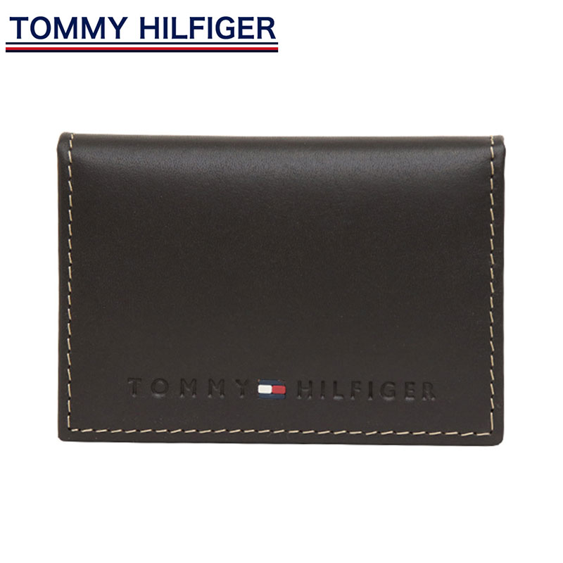 トミー ヒルフィガー 名刺入れ Tommy Hilfiger カードケース 名刺入れ カードケース メンズ 名刺入れ ブラウン 31TL20X014-200 人気 おすすめ おしゃれ ブランド プレゼント ギフト