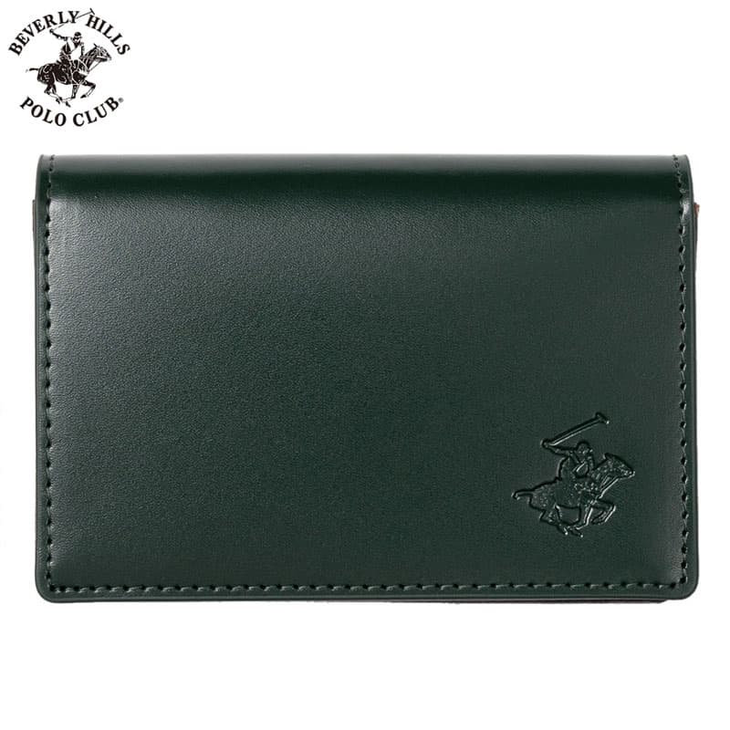ビバリーヒルズ ポロ クラブ 名刺入れ BEVERLY HILLS POLO CLUB カードケース 名刺入れメンズ 名刺入れ グリーン/ダークブラウン BHG-M1007-GR-DBR 人気 おすすめ おしゃれ ブランド プレゼント ギフト