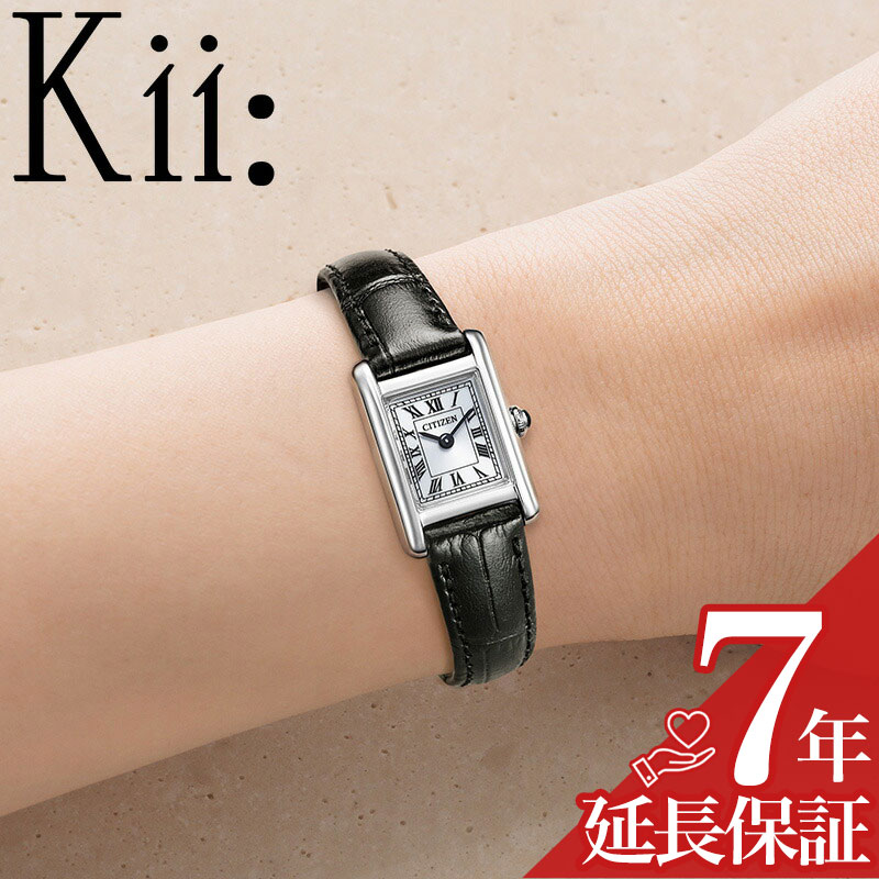 シチズン 腕時計 CITIZEN 時計 キー Kii: レディース 腕時計 ホワイト ソーラー 牛革 レザー ベルト ブラック EG2790-12A シンプル カジュアル かわいい 高級感 華奢 オフィス ファッション 彼女 妻 誕生日 記念日 人気 おすすめ おしゃれ ブランド プレゼント ギフト