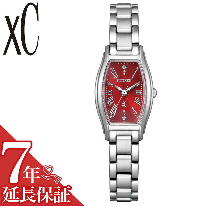 【最大11,880円引き】【20％OFF】 シチズン 腕時計 CITIZEN 時計 クロスシー xC レディース レッド ソーラー シルバー ステンレス ベルト EW5541-50W シンプル カジュアル 高級感 可愛い 華奢 ビジネス スーツスタイル ファッション 記念日 誕生日 人気 おすすめ｜腕時計専門店ハイブリッドスタイル