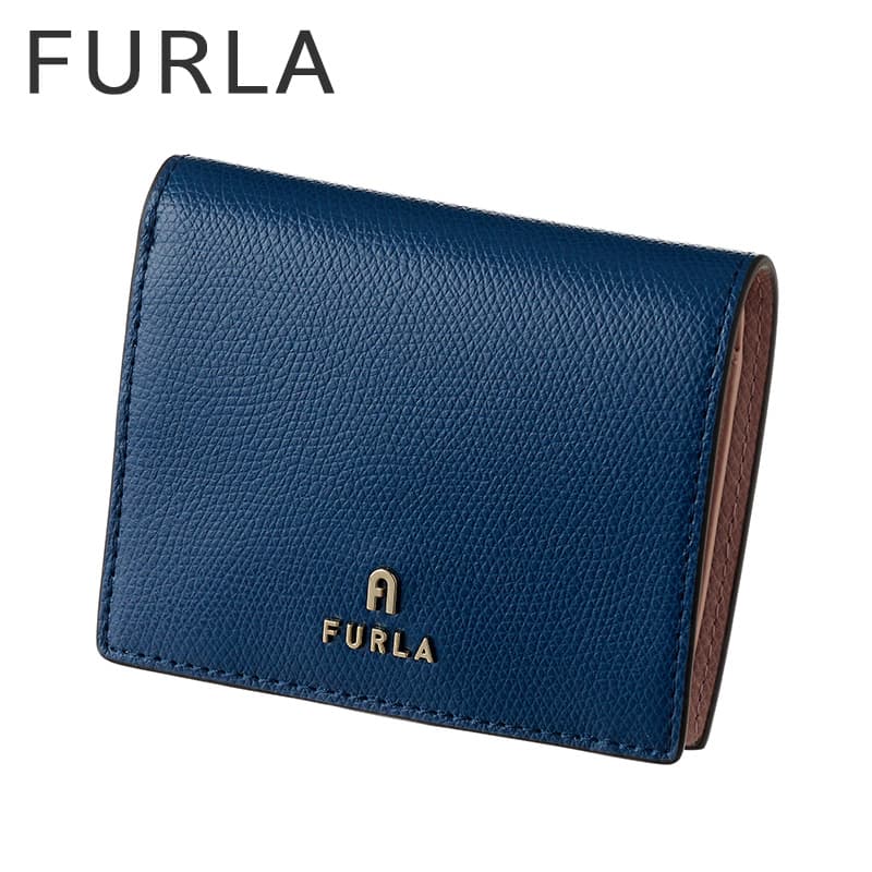 フルラ 財布 FURLA 二つ折り財布 レディース レザー 革 WP00304-ARE000-4503S コンパクト ウォレット シンプル カジュアル かわいい 上品 きれいめ ネイビー 大学生 社会人 誕生日 記念日 彼女 妻 娘 母 恋人 夫婦 人気 おすすめ おしゃれ ブランド プレゼント ギフト 贈り物｜腕時計専門店ハイブリッドスタイル