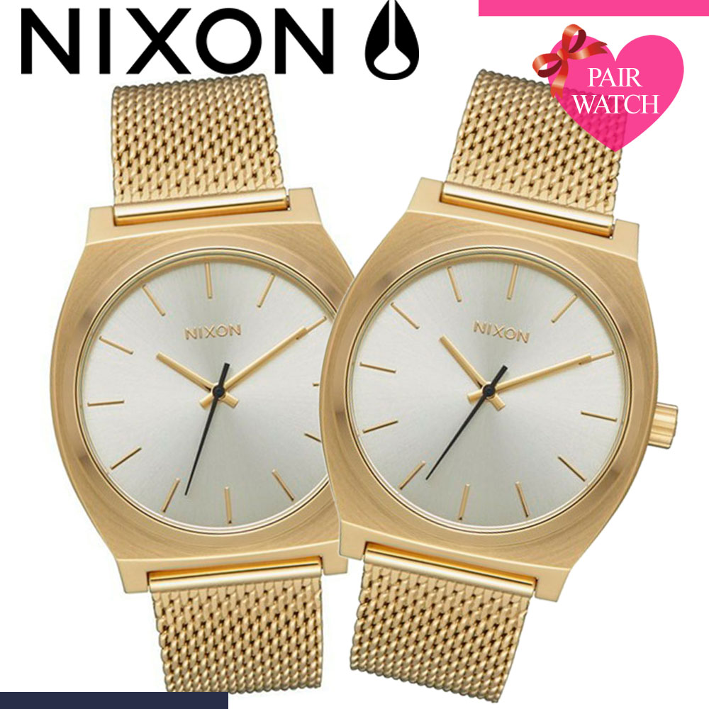 楽天市場 ペア価格 ペアウォッチ ニクソン 腕時計 Nixon 時計 タイムテラー ミラネーゼ The Time Teller Milanese メンズ レディース 男性 女性 セット 人気 ブランド ゴールド 恋人 カップル ペア おそろい シンプル 彼女 彼氏 夫婦 結婚 記念日 記念 誕生日 プレゼント