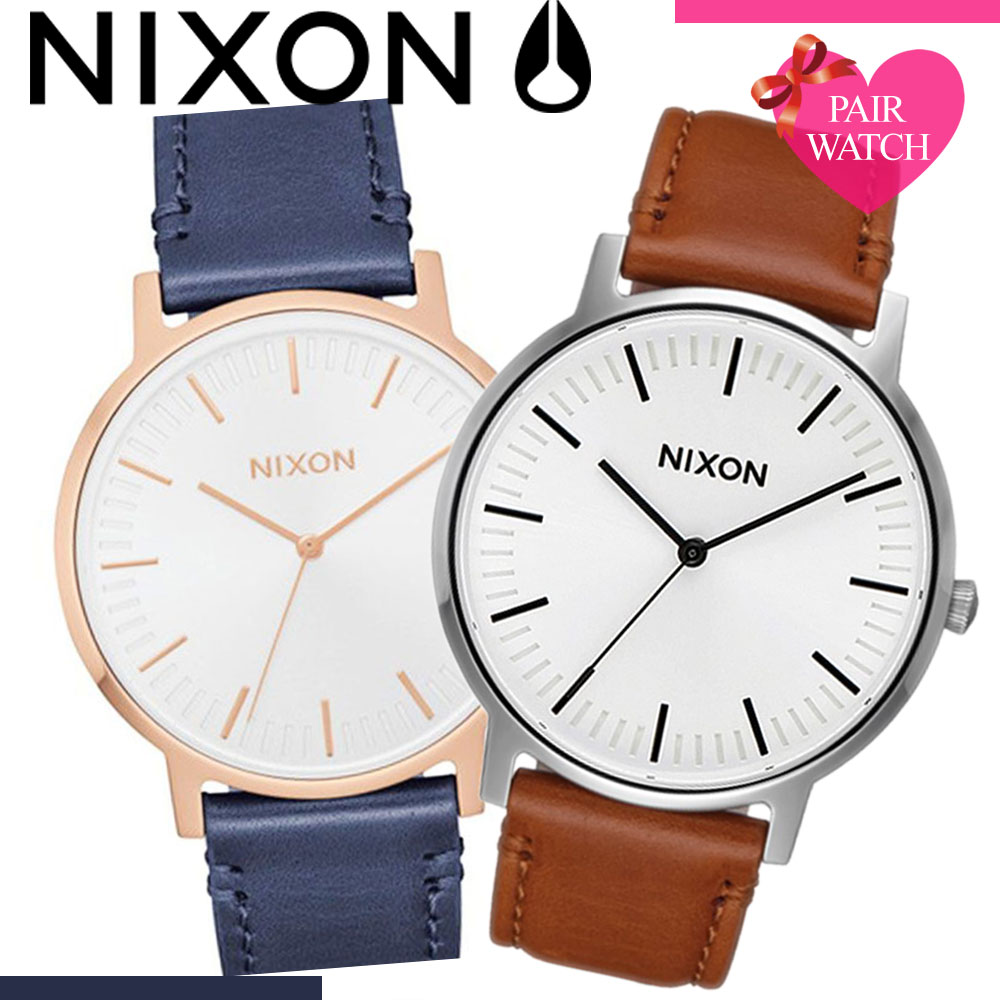 史上最も激安 ペア価格 ペアウォッチ ニクソン 腕時計 Nixon 時計 ポーター レザー Porter Leather メンズ レディース 男性 女性 セット 人気 ブランド ネイビー ブルー 青 革ベルト 恋人 カップル ペア おそろい シンプル 彼女 彼氏 夫婦 結婚 記念日 記念