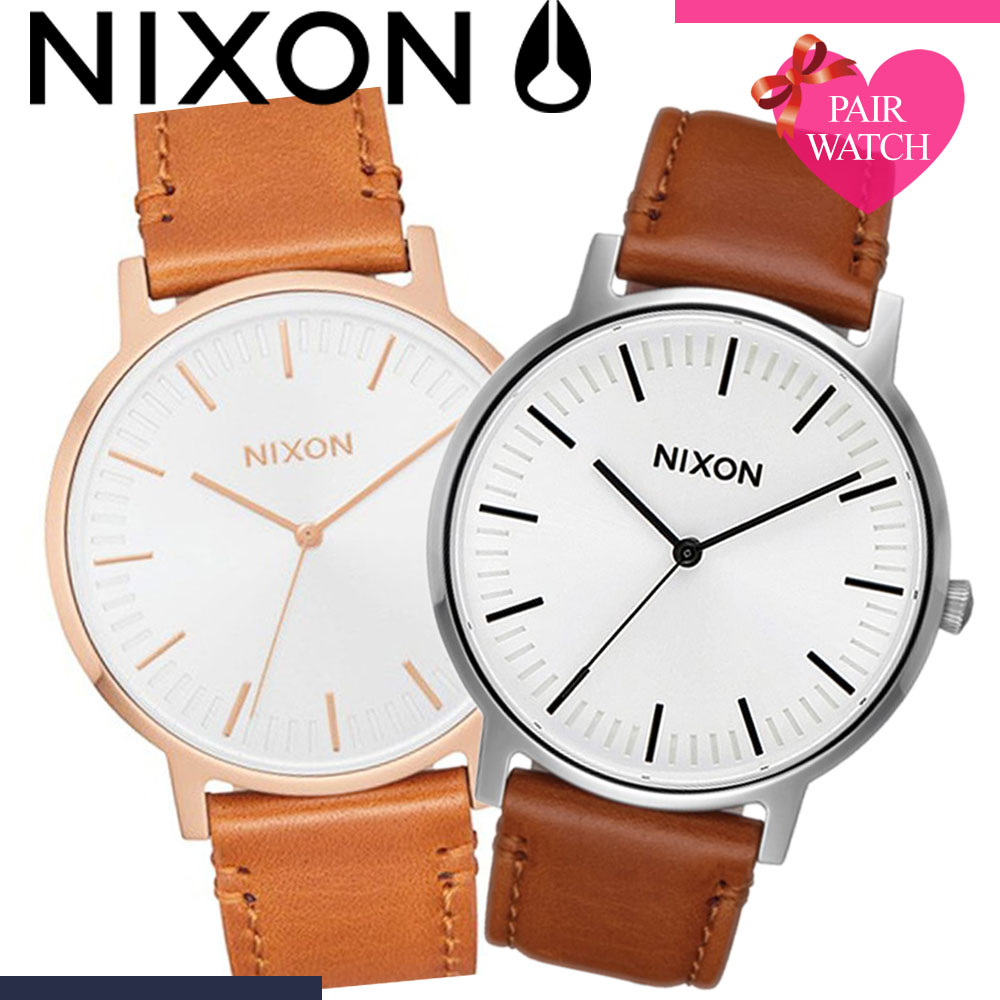 最新の激安 ペア価格 ペアウォッチ ニクソン 腕時計 Nixon 時計 ポーター レザー Porter Leather メンズ レディース 男性 女性 セット 人気 ブラウン 革ベルト 恋人 カップル ペア おそろい ペアルック シンプル 彼女 彼氏 夫婦 結婚 記念日 記念 誕生日 プレゼント
