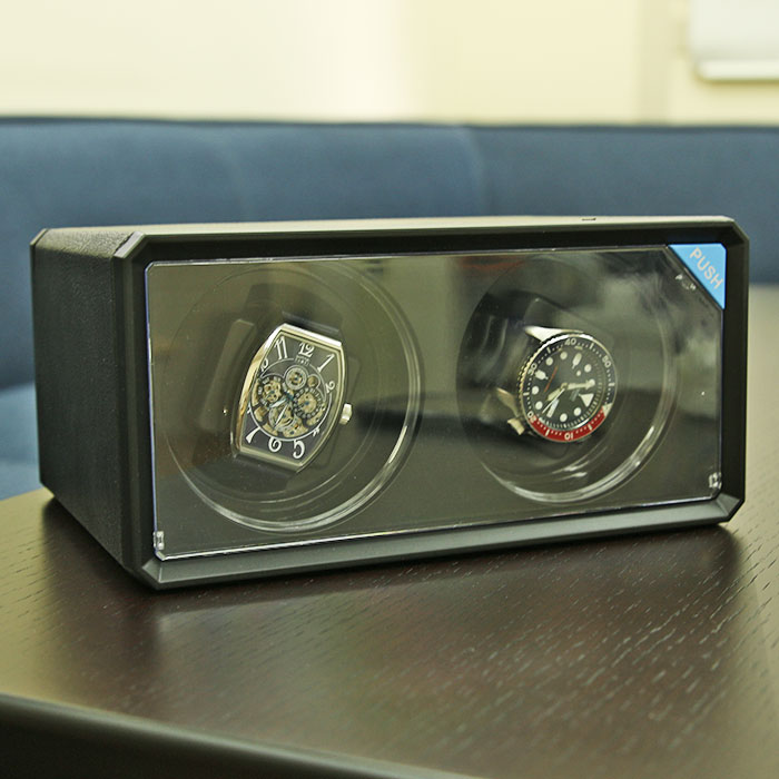 【楽天市場】[ブルーLED]時計 ワインダー ワインディング 腕時計 自動巻き上げ機 1本 2本 ワインディングマシーン メンズ レディース