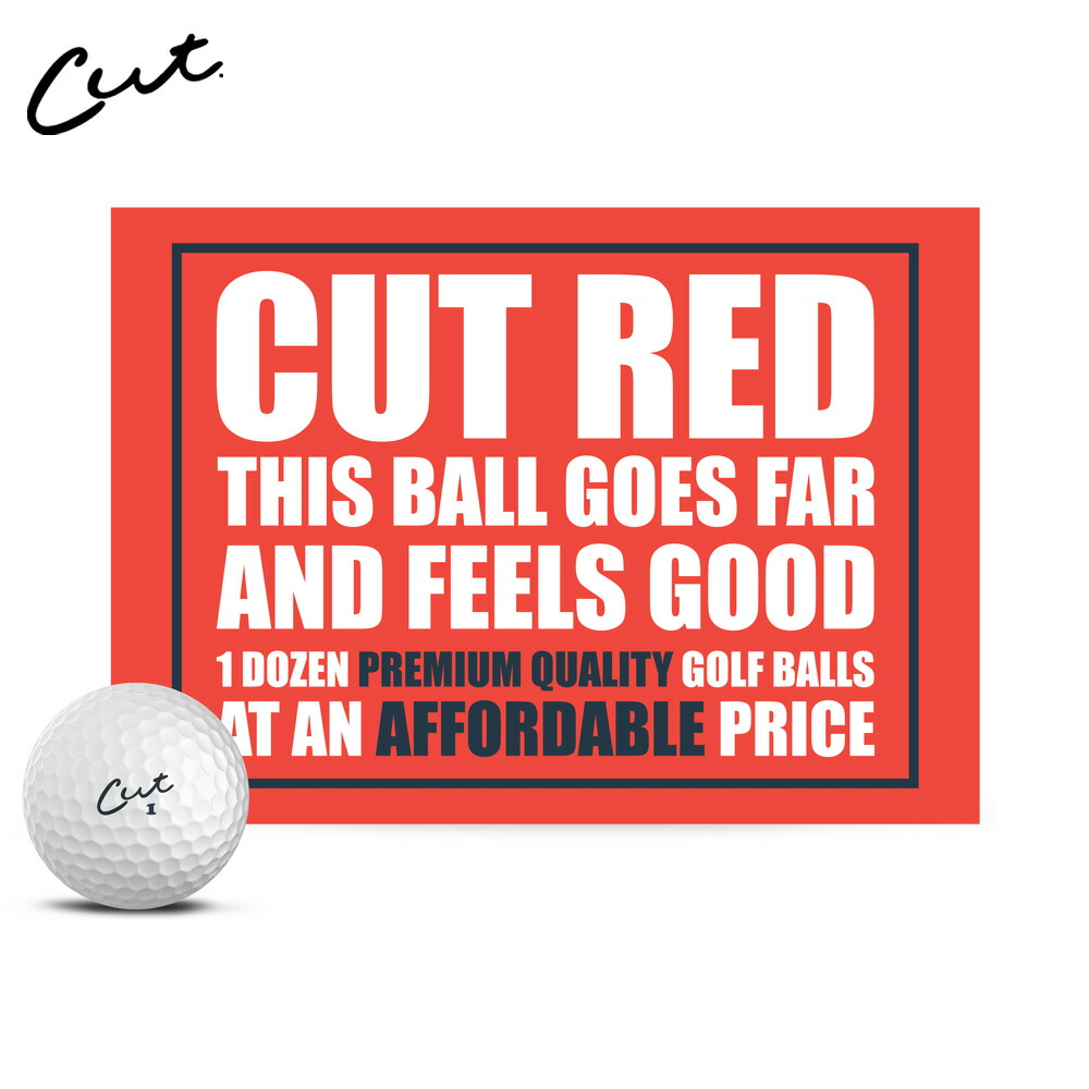 楽天市場 Cut Golf カットゴルフ Cut Red ゴルフボール 1ダース 12球入cutrd01 Us仕様 カット レッド 高品質 低価格 ハイクオリティ Htcゴルフ ホクシン交易 Htcゴルフ