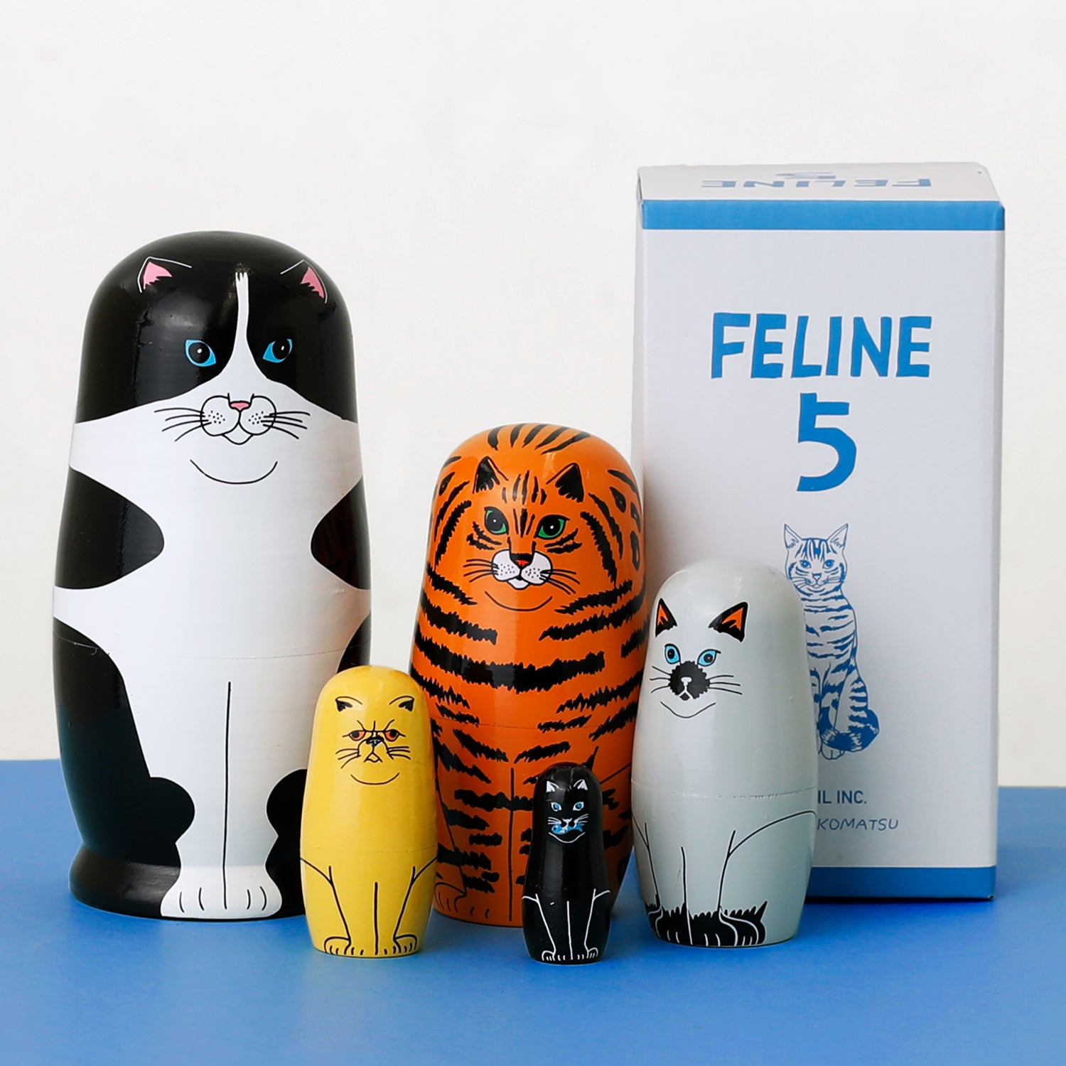 ロシア マトリョーシカ 猫とうさぎ スヴェトラーナ・ニコラエヴァ ロシア マトリョーシカ 猫とうさぎ スヴェトラーナ・ニコラエヴァ