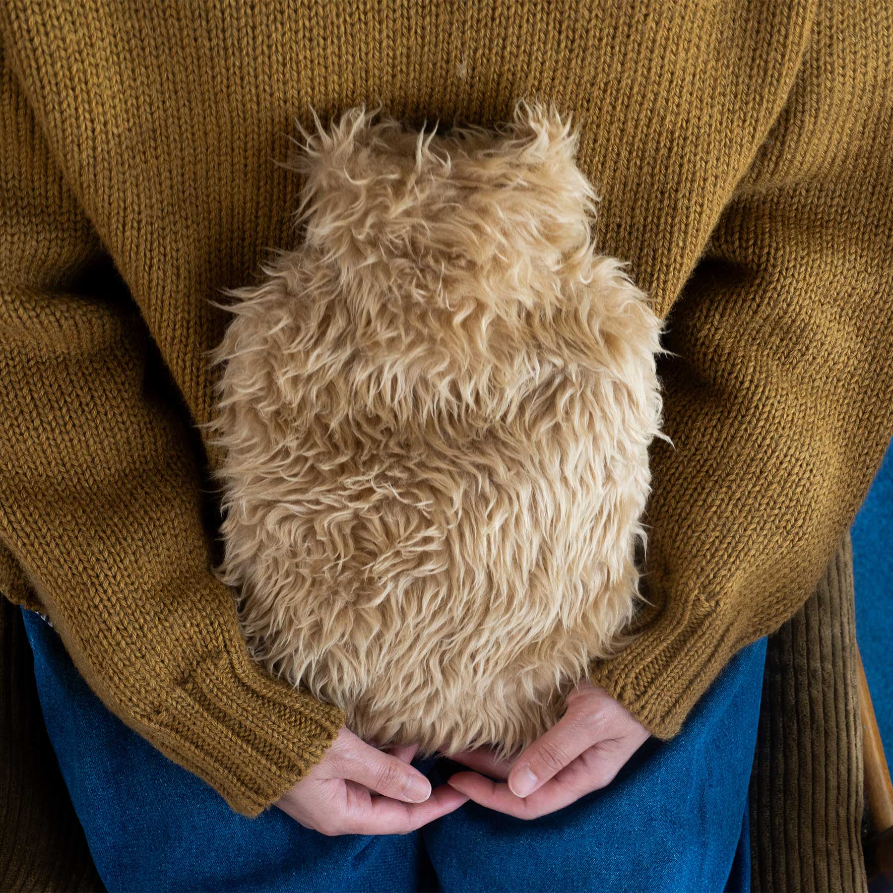 楽天市場】ムートンカバー付き湯たんぽ ムートン湯たんぽ 冷え性対策