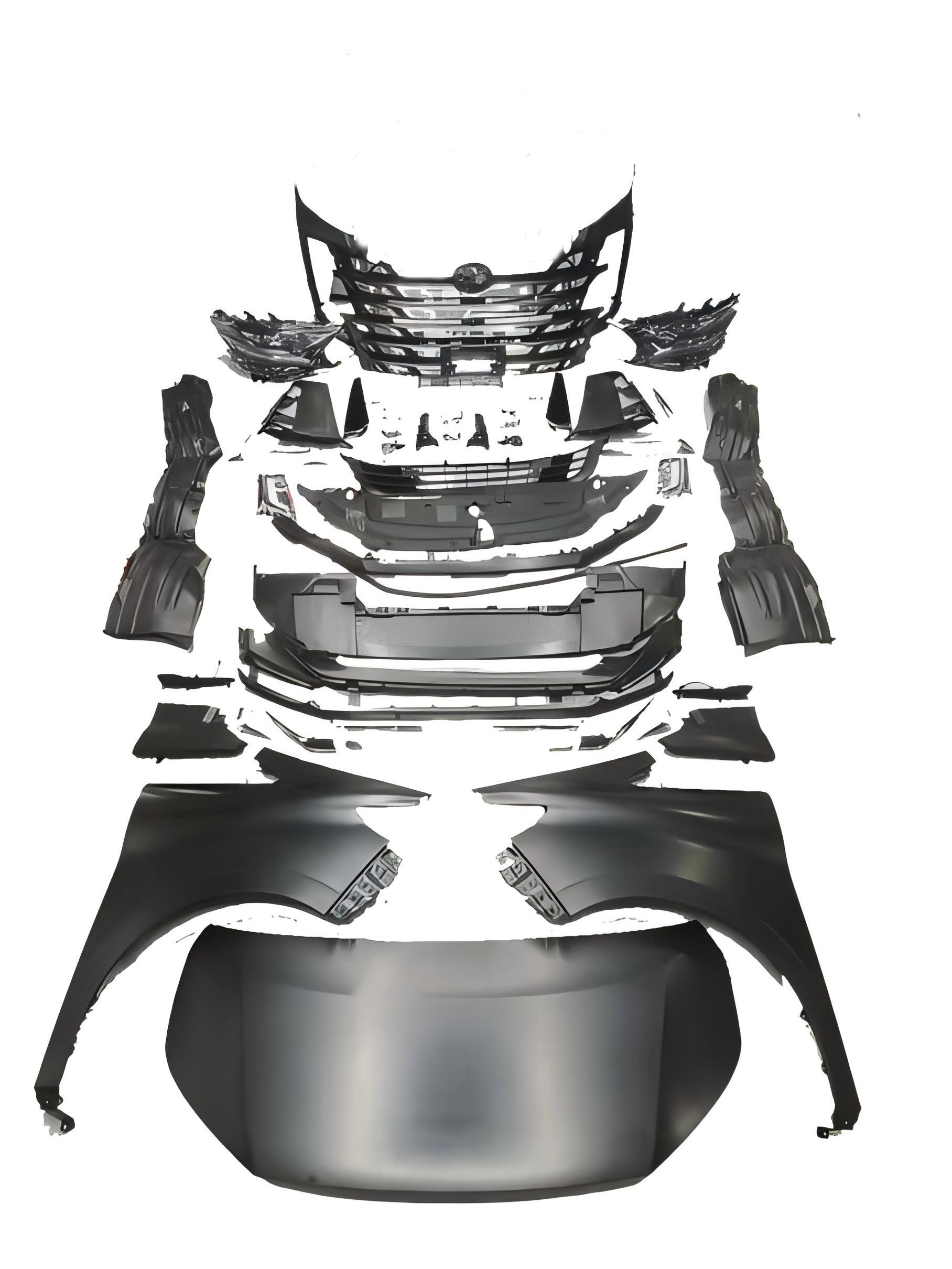 【フロントのみ】20アルファード 20ヴェルファイア→40アルファード仕様 フロント フェイスチェンジ BODY KIT トヨタ 社外品 20ALPVEL-021|RITZ MAKING