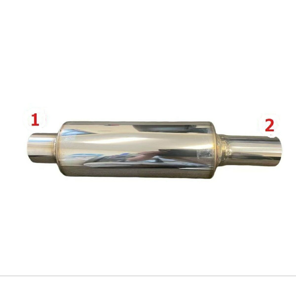【新品】汎用タイコ マフラー サイレンサー 54.4パイ　太鼓 中間タイコ 汎用サイレンサー ステンレス製 差し込み ワンオフマフラー/ 6,952円
