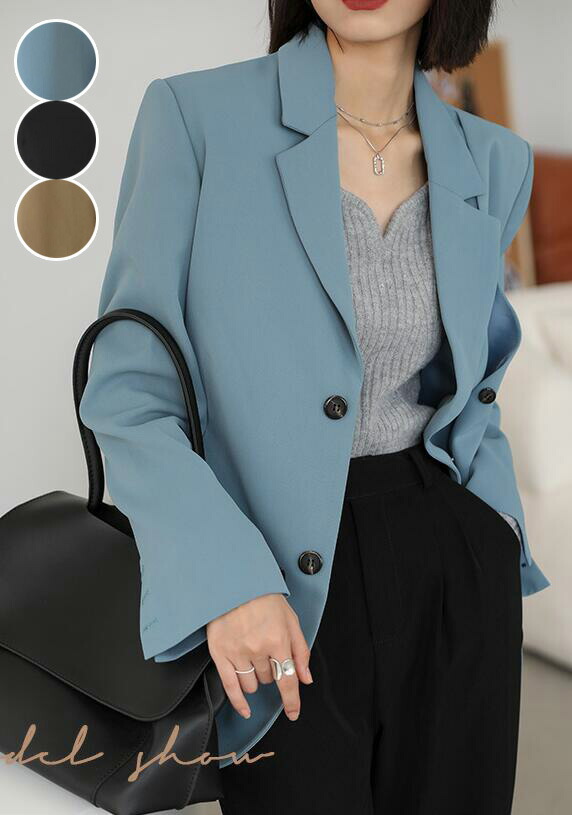 春夏秋用 スーツ ファッション 優しい 無地 通勤 キレイめ 着痩せ 送料無料 3色 コート Ol 人気 レトロ ジャケット ショート丈 トップスのみ 新作 洗える 体型カバー 可愛い レディース フォーマル ダブルスーツ ゆったり Oswegocountybusiness Com