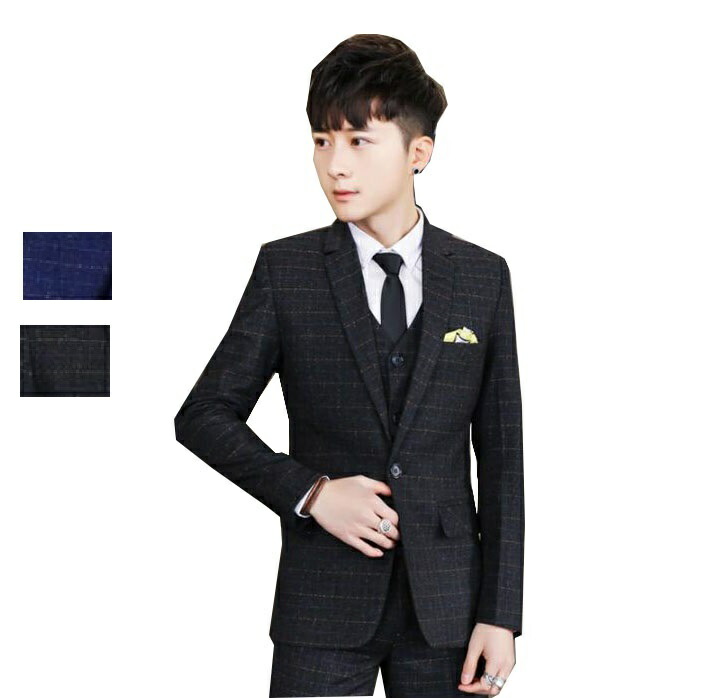 値引 チェック柄3点セット カラースーツ メンズスーツセット カッコイイ メンズビジネススーツ スリムスーツ リクルートスーツ 上下セットビジネススーツ ステージ 就活 衣装 結婚式 二次会 紳士服 結婚式 二次会 入学式 卒業式 通勤 送料無料 送料無料 Radonnb Co Rs