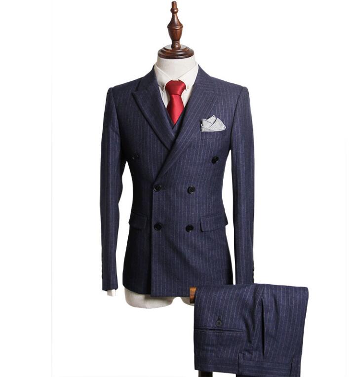 貨物輸送無料 縞模様 ダブル背広 メンズファッション メンズスーツ揃え カッコイイ メンズ商スーツ 通勤 板 衣 3アイテムセット か細いスーツ 成人男性着物 リクルートスーツ 就活スーツ 縁付き 二次集結 上下ビジネススーツ 紳士服 二次会 入込むフォーミュラ 卒式