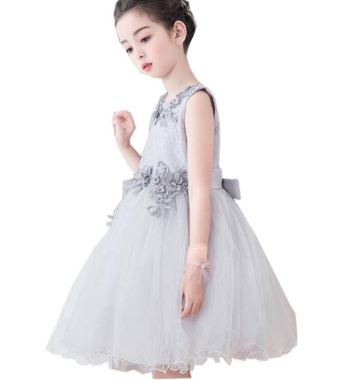 Huayubaihuohang Child Birthday Wedding Dress Long Dress Light