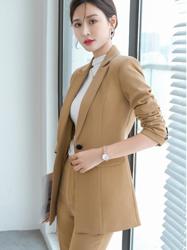 性質可愛い レディーススーツ 2細部硬化スーツ 仕事 長袖ウインドブレーカー 猿股 スコート フォーマル 通勤 Olオフィス ユニフォーム 秋日スプリング冬 着痩せ 30代え40代 寛雅 御母 豊か号謁見 パンツスーツ 3彩り卒業輿入れ 入学式 シングル 一個ボダンスーツ S 4xl