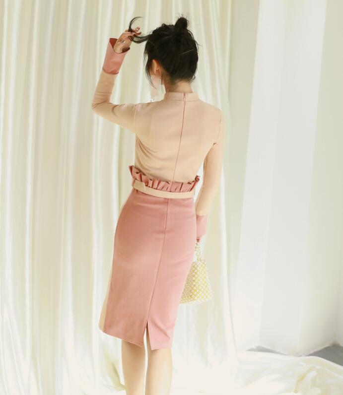 第1位獲得 楽天市場 大人しく 立ち襟長袖ワンピース パーディードレス ミモレ丈ワンピース レデイース秋冬ドレスきれいめ 着痩せ 二次会 上品 大人 通勤 代30代 結婚式 成人式 卒業式 謝恩会 送料無料 タイトワンピース 無地 ハイウエスト スリットワンピース