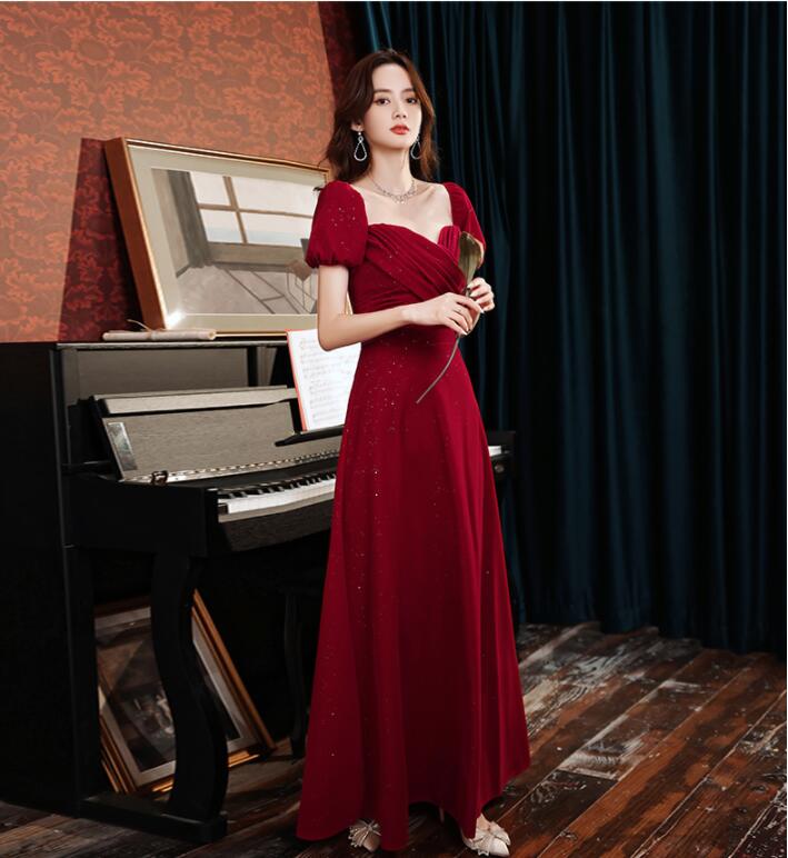 2way 送料無料 ハイエンド 忘年会 結婚式 オフショルダー スクエアネック フォーマル 洋服 パーティードレス 成人式 着痩せ プリンセス イブニングドレス 二次会 ウエディングドレス マキシ丈ドレス 卒業式 入学式 ロング丈 半袖 ファスナー ワイン赤 素敵 XS S M L XL 2XL